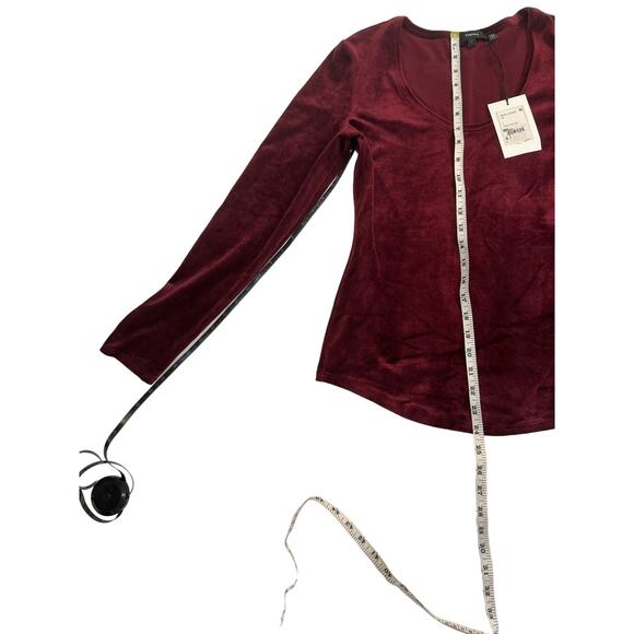 NWT - THEORY Stretch Velvet Long Sleeve Top - Picture 8 of 10